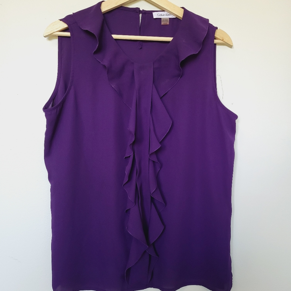 Calvin Klein's Ruffled neck top - Picture 4 of 4
